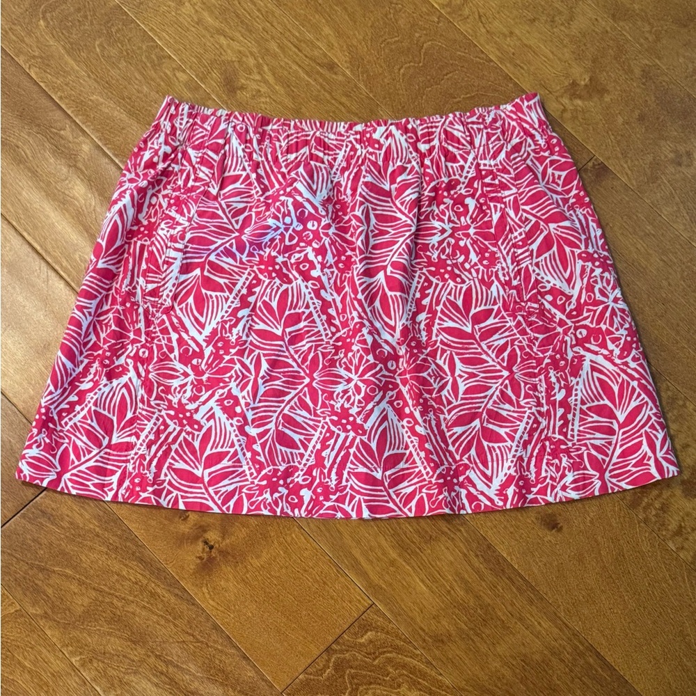 Lilly Pulitzer Pink and White Skater Skirt